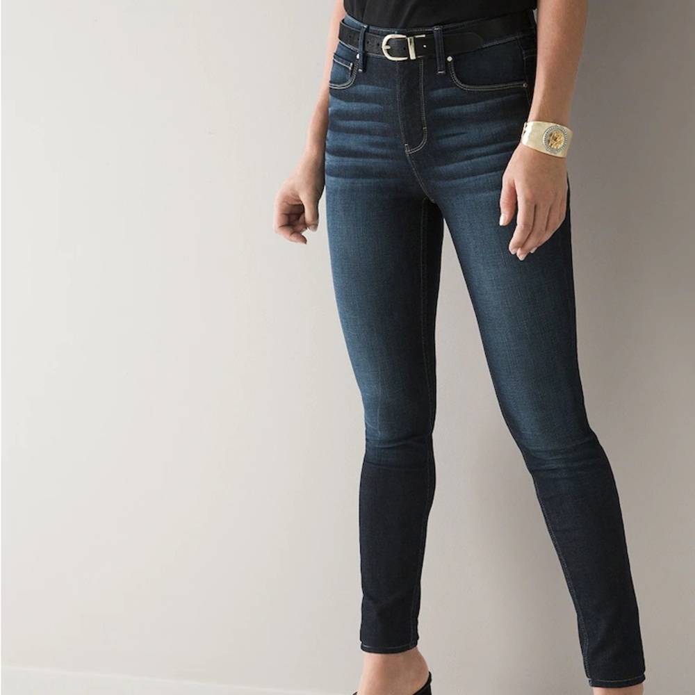 White House Black Market Dark Indigo Skinny Jeans